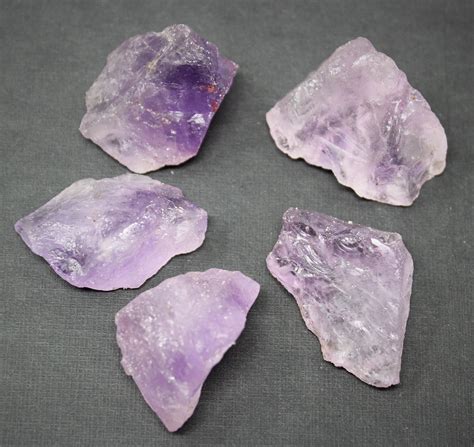 Amethyst Rough Natural And Tumbled Stones Set Tumbled Amethyst