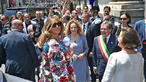 Melania Trump Visits Sicily Wears 51500 Designer Jacket Cnnpolitics