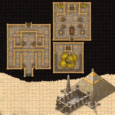 Simple Map Of A Pyramid And The Small Dungeon Accompanying It R
