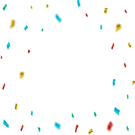 Colorful Shiny Confetti Explosion Isolated On Transparent Background