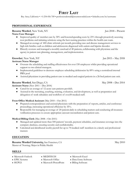 Entry Level Case Manager Resume Examples For 2024 Resume Worded