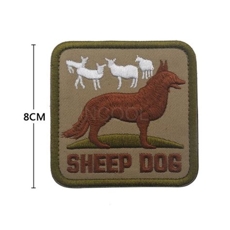 30 Pcs Sheep Dog Embroidery Patch Sheepdog Military Morale Patch