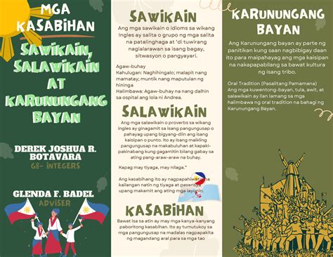 Green And Brown Modern Summer Camp Trifold Brochure Karunungang Bayan