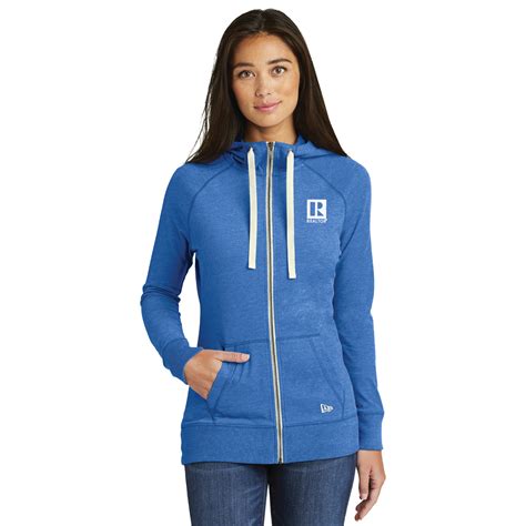 New Era Ladies Sueded Cotton Blend Full Zip Hoodie Rcl4106