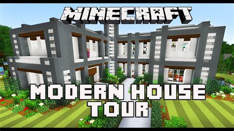 It has multiple redstone and command block systems, including a controllable water fall, pool, fireplace, and even skylight. Minecraft: Modern House Tour - YouTube