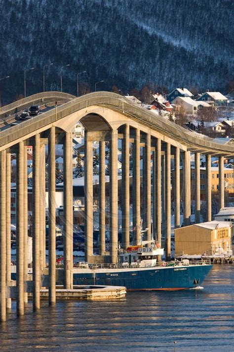 The Tromsø Bridge In Tromsø Norway The Bridge Crosses The