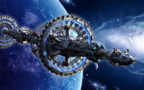 Spaceship Space Station Science Fiction Wallpapers Hd