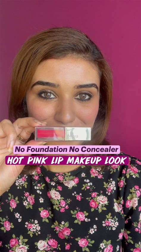 No Foundation No Concealer Hot Pink Lip Makeup Look Pink Lips Makeup