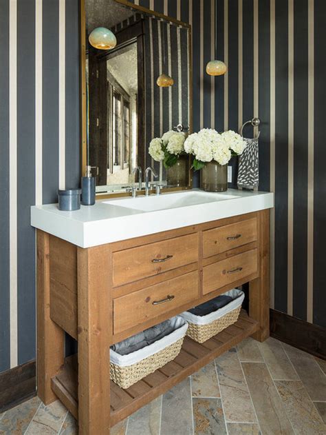 Above, a small bathroom in a reclaimed mill in france, spotted in dwell. Narrow Depth Vanity | Houzz