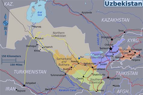 Large Regions Map Of Uzbekistan Uzbekistan Asia Mapsland Maps Images
