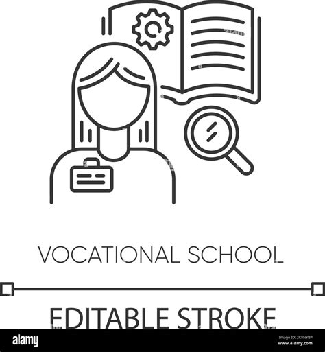 Vocational School Pixel Perfect Linear Icon Professional Skills