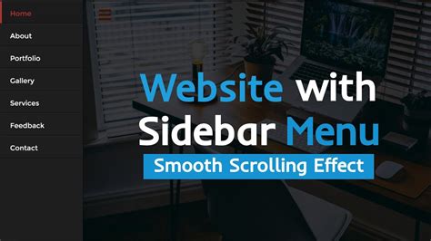 How To Create A Sidebar Menu Using HTML CSS JQuery