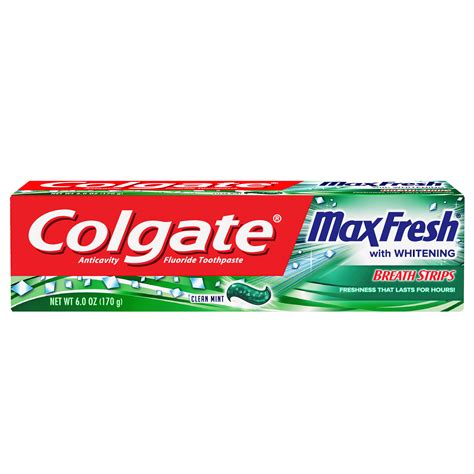 Colgate Max Fresh Toothpaste With Mini Breath Strips Clean Mint 6