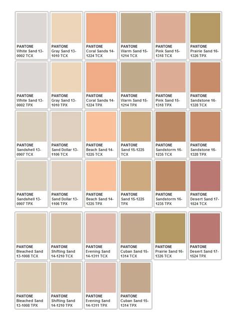 Sand Pantone Colour Palettes Pantone Color Chart Color Palette Design