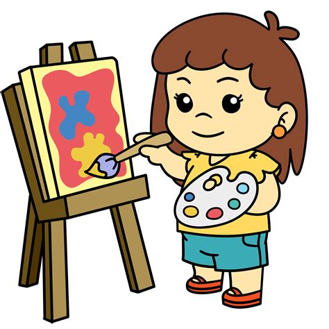 Kid Painting Clipart