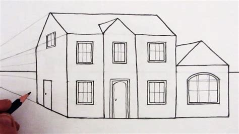 How To Make A House Drawing Reference Printablefreecoloring