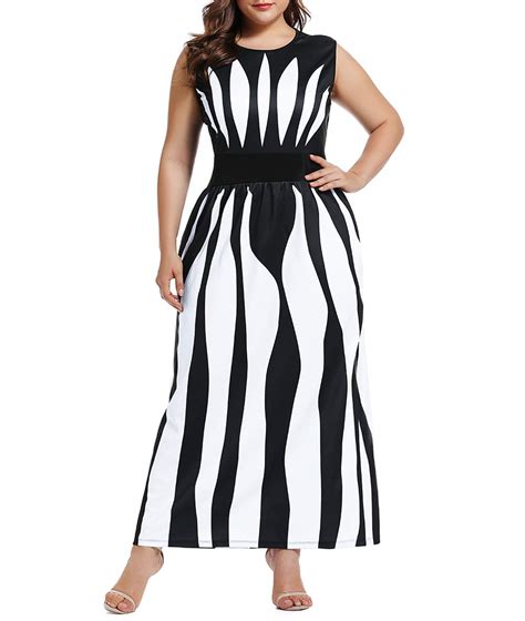 Lalagen Womens Plus Size Sleeveless High Waist Formal Party Maxi Dress