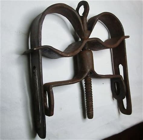 Antique Old Iron Torture Handcuffs Manacles Antique Price Guide Details Page