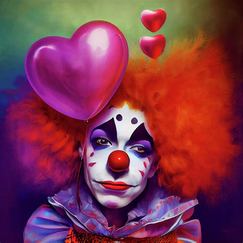 Female Circus Clown Digital Art By Aj Etheridge Fine Art America