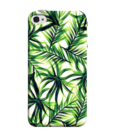 Apple Iphone 4 Back Cover Tropical Background With Palm Leaves Seamless