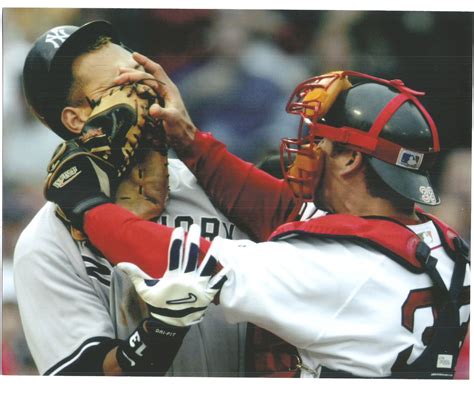 Alex Rodriguez Jason Varitek Fight Yankees Red Sox X Color Baseball