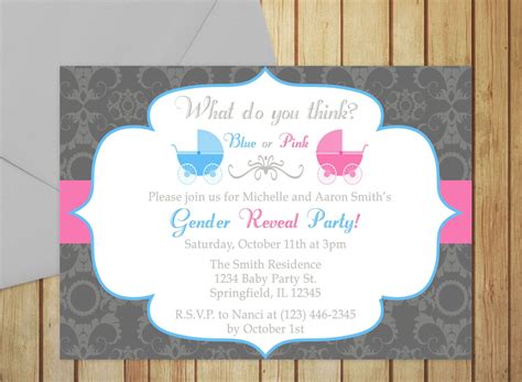 How do i customize my invitation? DIY (Do-It-Yourself) Printable Gender Reveal Invitation - Editable Template - Microsoft Word ...
