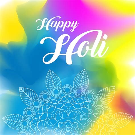 Happy Holi Greeting Background Vector Premium Download