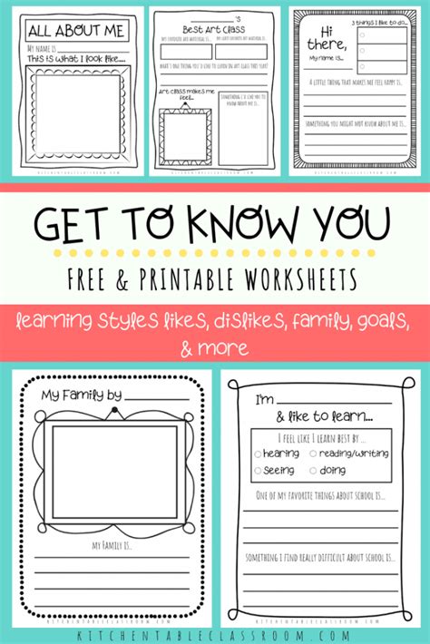 Get To Know You Worksheets