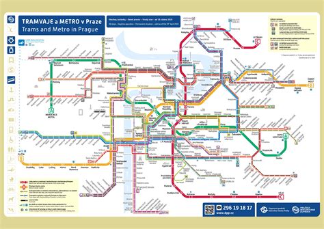 Plan Et Carte Des Transports De Prague Transport Public Et Zones De
