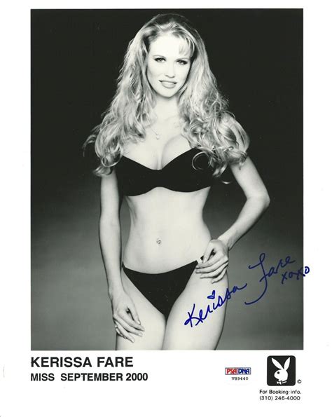 Kerissa Fare Signed Playboy Playmate Headshot X Photo Psa Dna Coa