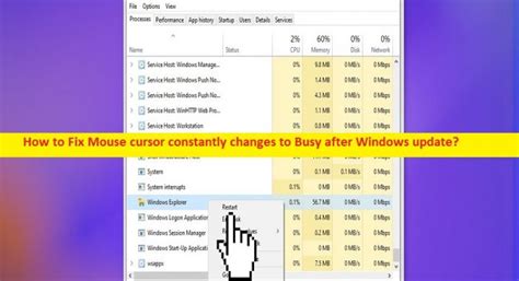 Fix Mouse Cursor Constantly Changes To Busy After Windows Update Steps