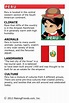 Facts about Peru | Country studies, World thinking day, Learning spanish