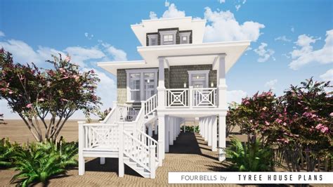 Four Bells 2 Bedroom Beach House For Narrow Lot By Tyree House Plans