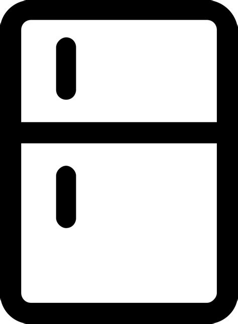 Refrigerator Png Black And White Transparent Refrigerator Clipart