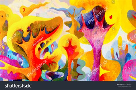 Imagination Painting Oil Acrylic Color On Stock Illustration 1132185476
