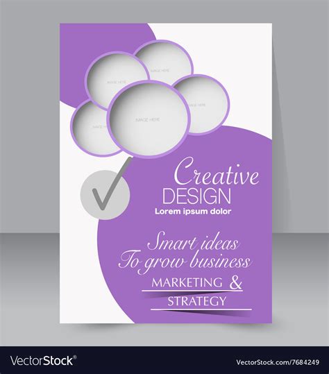 Brochure Design Flyer Template Editable A4 Poster Vector Image