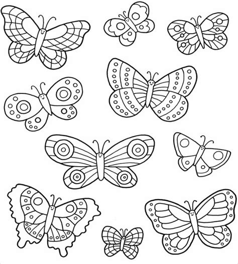butterfly templates printable crafts colouring