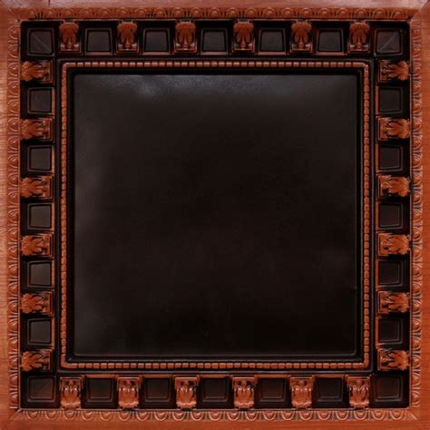 This is a nice large size tin ceiling tile perfect for use as a picture frame, or other projects. D236 PVC CEILING TILE 24X24 DROP IN - ANTIQUE TEAKWOOD ...