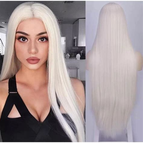 white blonde women long hair wig heat resistant black straight hair cosplay wig lazada ph