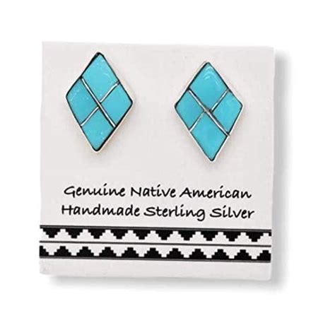Amazon Com Genuine Sleeping Beauty Turquoise Stud Earrings In