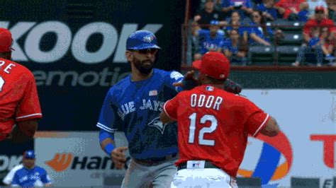 Rougned Odor Punches Jose Bautista In The Face  Wiffle