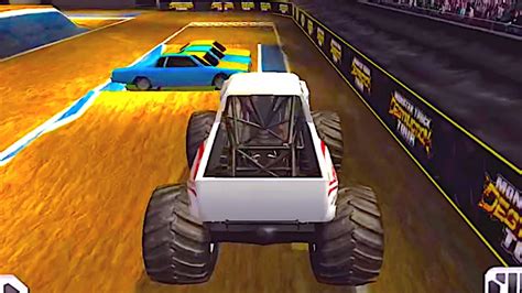 Monster Truck Racing Jumping And Drifting Doing Stunts And Jumps In A