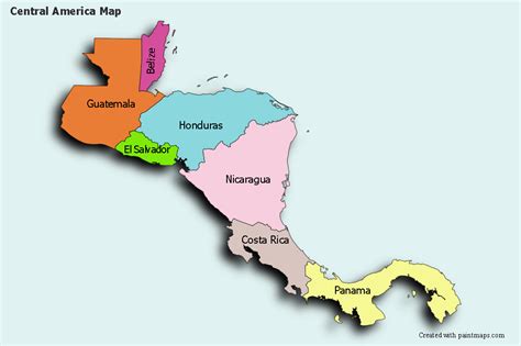 Create Custom Central America Map Chart With Online Free Map Maker