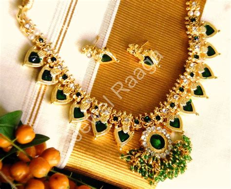 Kerala Traditional Paalakka Necklace Antique Jewelry Indian Wedding