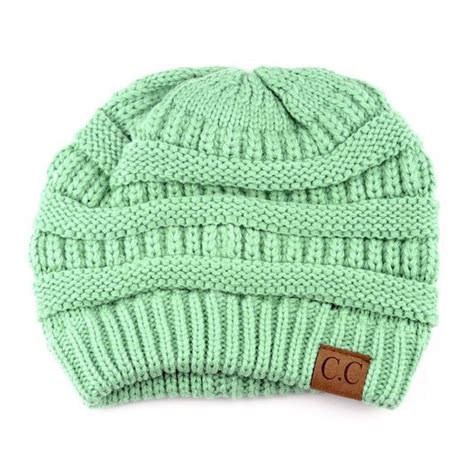 Brand New Cc Beanie Womens Cap Hat Skully Unisex Slouch Color Cable Knit Beanie Ebay Cable