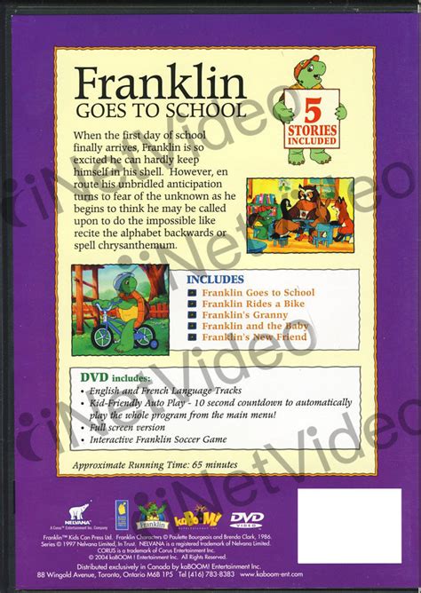 Franklin Franklin Goes To School On Dvd Movie