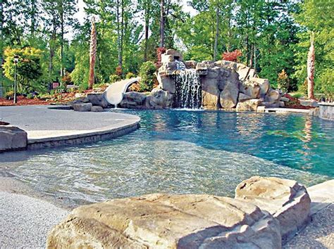 A Gorgeous Beach Entry Pool Built By Blue Haven Pools Charlotte Blue