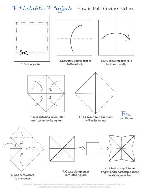 Fortune Teller Instruction Origami