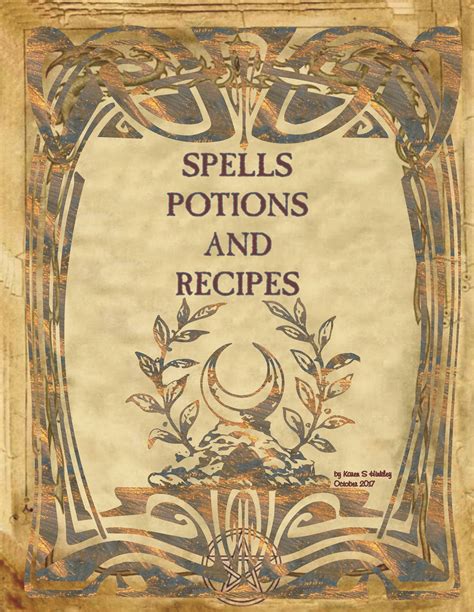 Free Printable Spell Book Cover