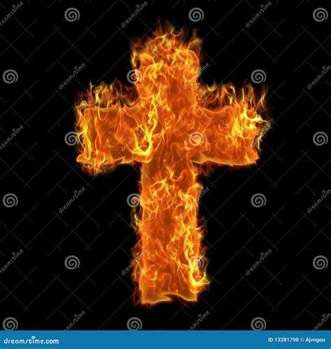 Burning Cross Stock Photo Image 13281790